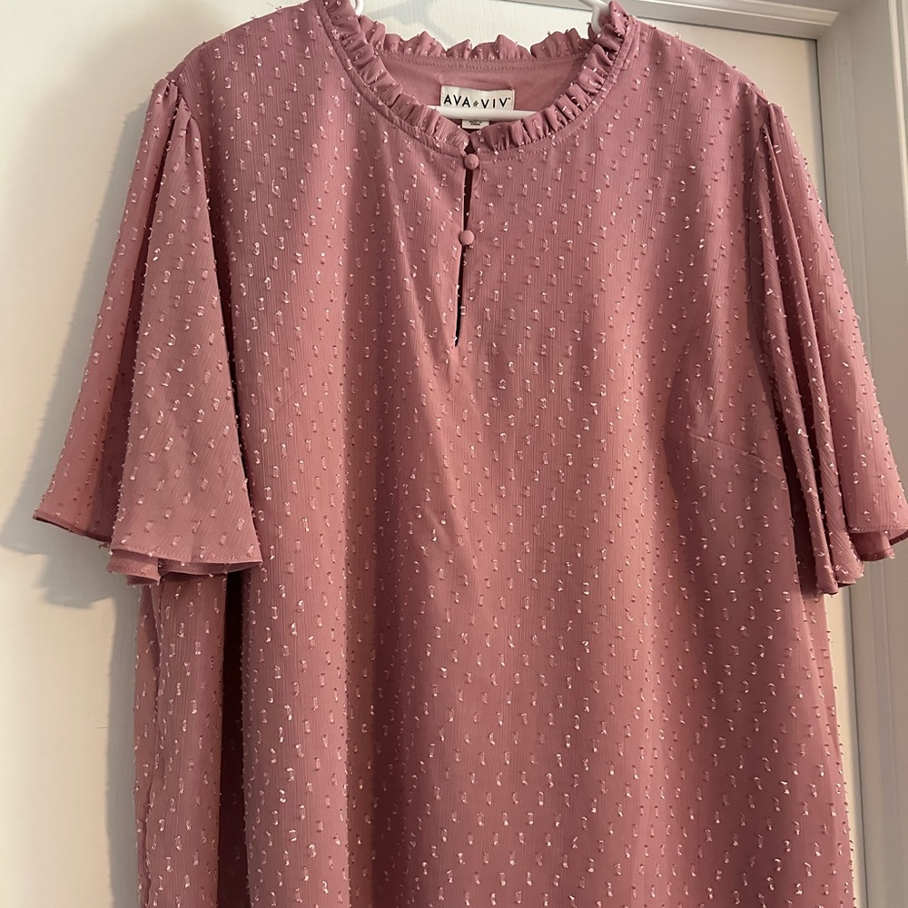 BRAND NEW Ava & Viv Pink Blouse